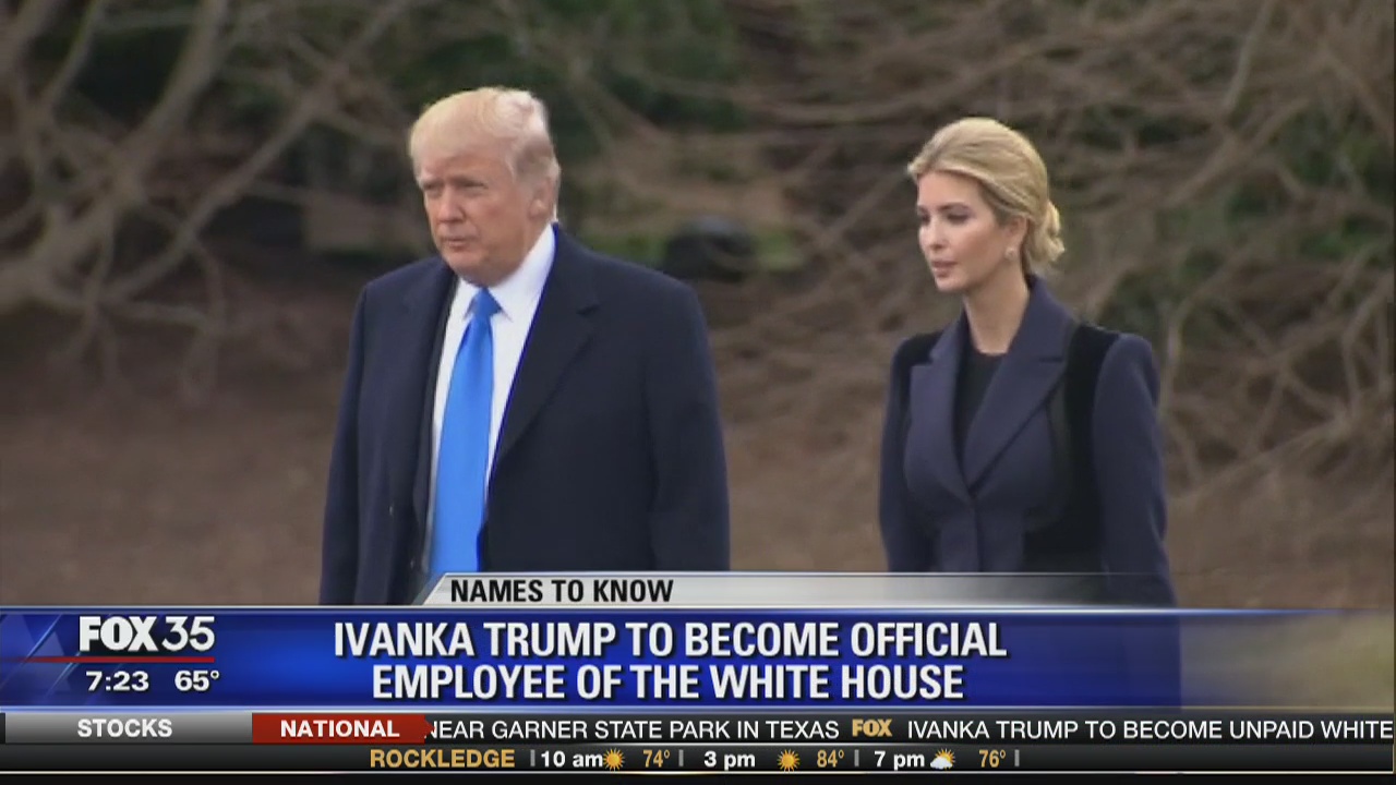Ivanka Trump to become official employee of White House