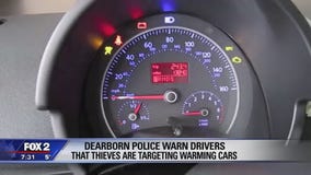 Dearborn police warn thieves are targeting warming cars