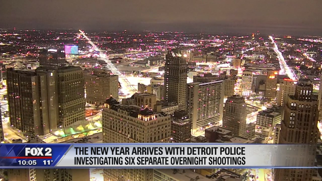 Six shootings overnight ring in the new year for Detroit