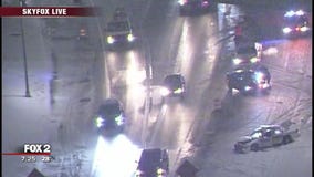 Accident on I-75 involving Detroit Police squad car