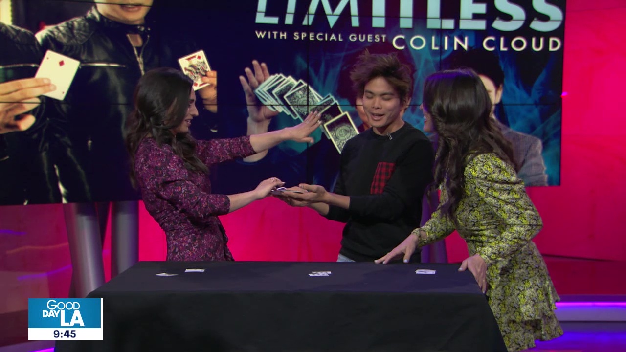 Magician Shin Lim performs a sleight of hand card trick live on Good Day LA