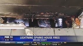 Lightning sparks house fires in Brevard County