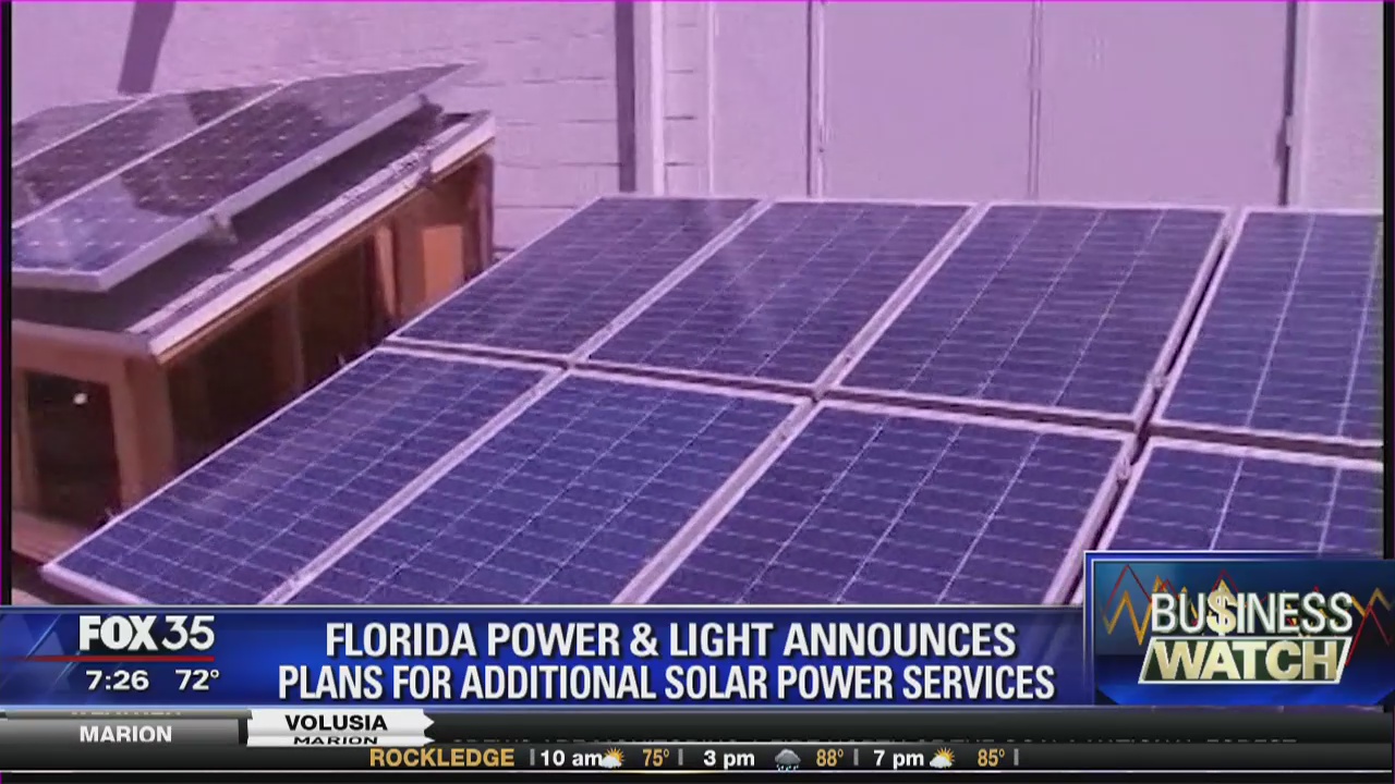 Florida power & light announces plans for additional solar power services