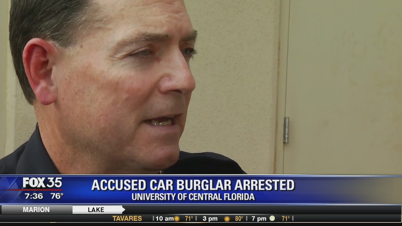 Accused UCF car burglar arrested