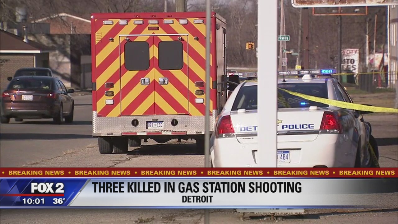3 shot, killed at gas station on Fenkell