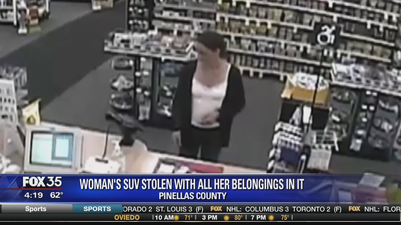 Woman's SUV stolen with all her belongings in it