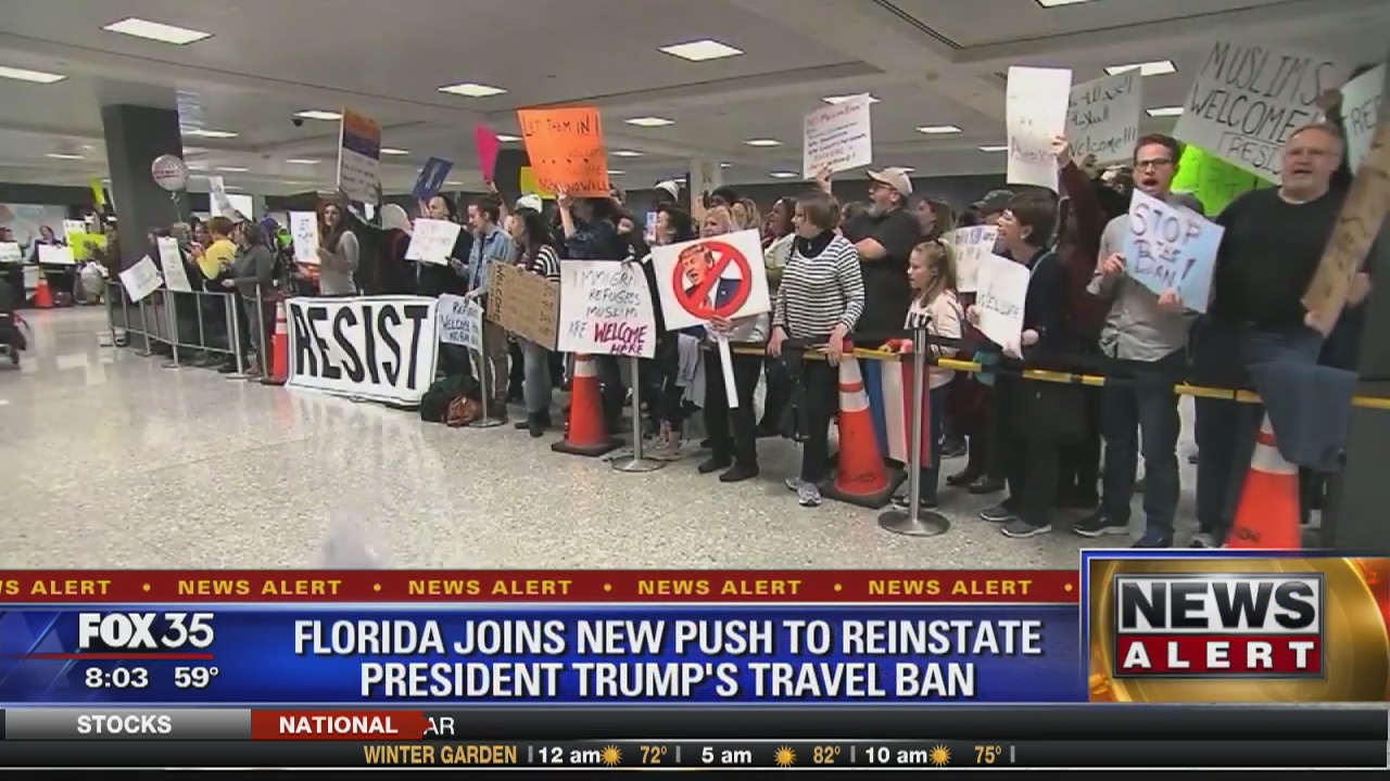 Florida joins new push to reinstate President Trump's travel ban