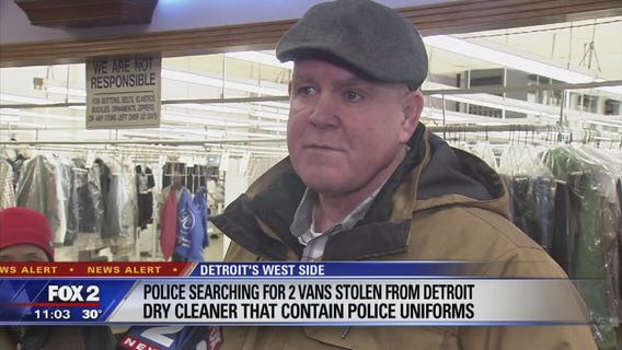 Police, fire uniforms stolen from Detroit dry cleaner recovered