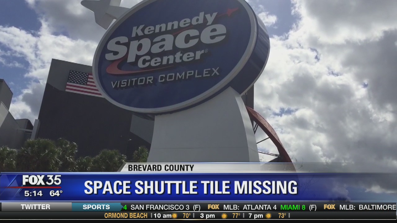 Space shuttle tile missing Kennedy Space Center