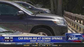 Car break-ins at Gemini Springs