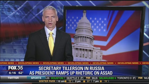 Secretary Tillerson in Russia as President ramps up rhetoric on assad