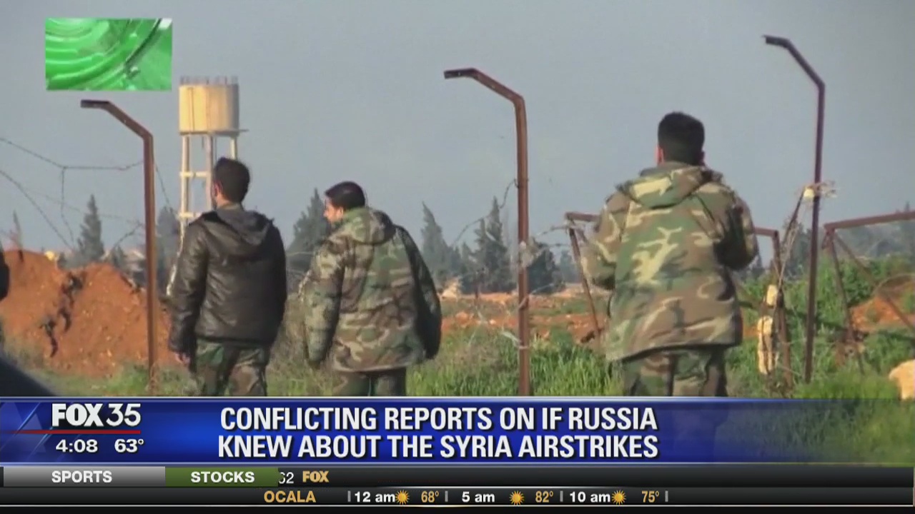 Conflicting reports on if Russia knew about the Syria airstrikes