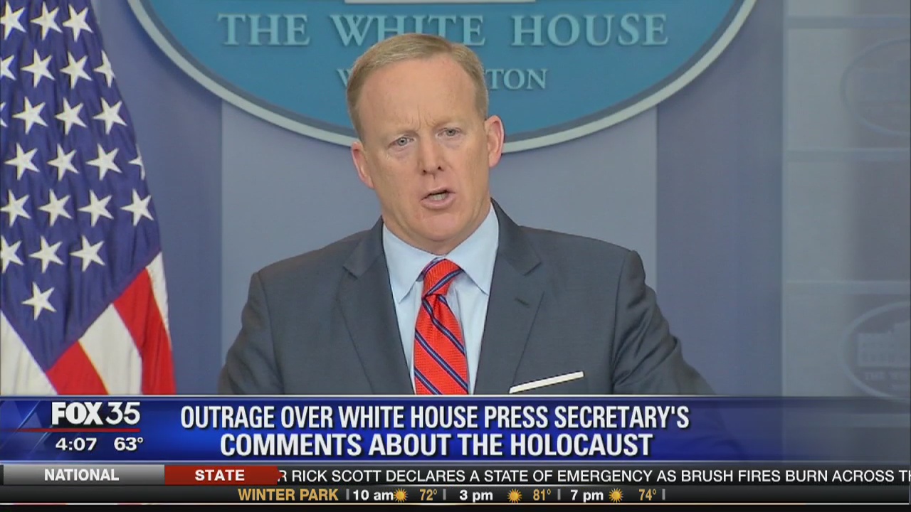 Outrage over White House Press Secretary's comments about the holocaust