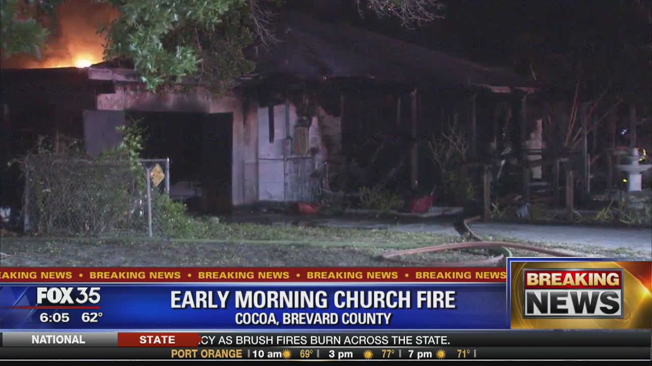 Early morning church fire in Cocoa