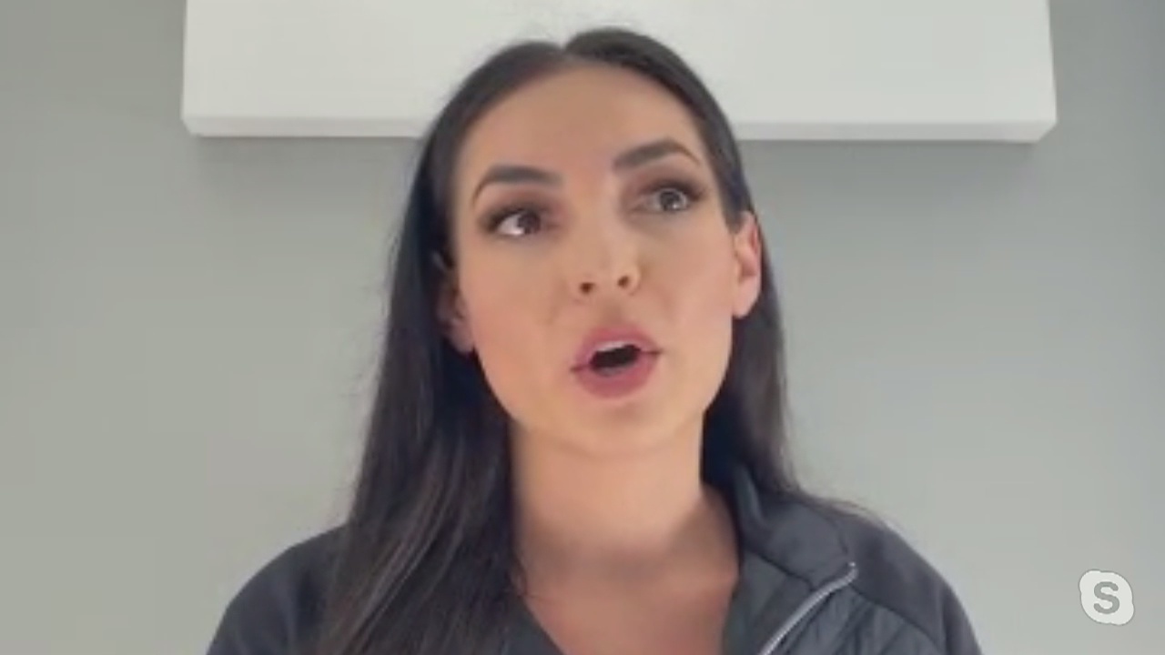 Ali Downey from the Anaheim Ducks Power Players Team now focused on her role as a nurse