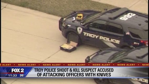 Man armed with knives fatally shot by Troy police