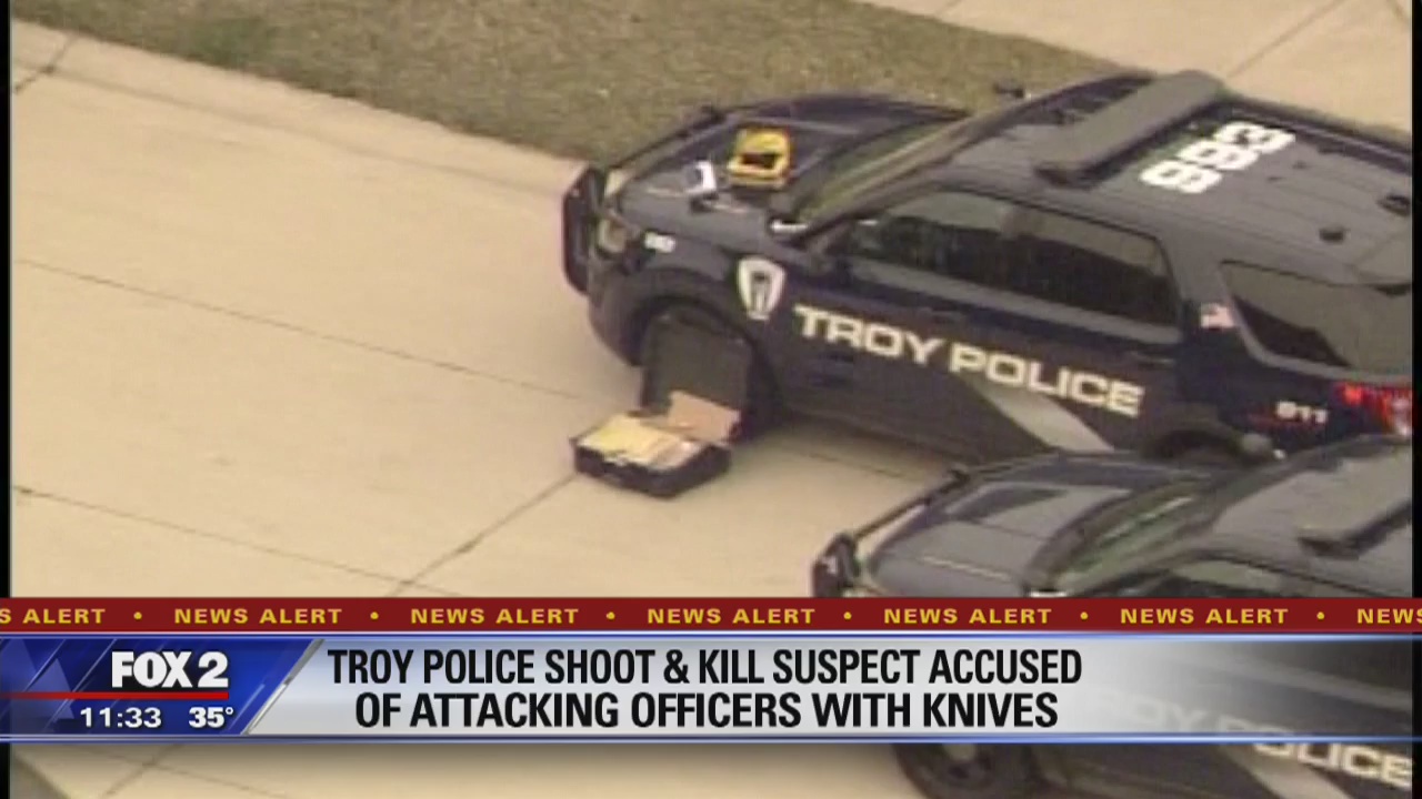 Man armed with knives fatally shot by Troy police
