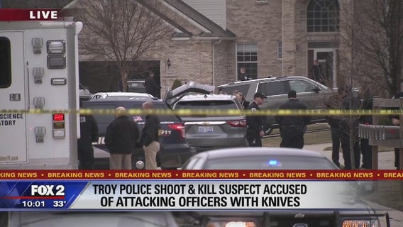 Man armed with knives fatally shot by Troy police officers: police