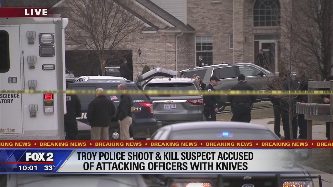 Man armed with knives fatally shot by Troy police officers: police