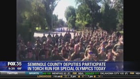 Seminole County deputies participate in torch run for special Olympics today