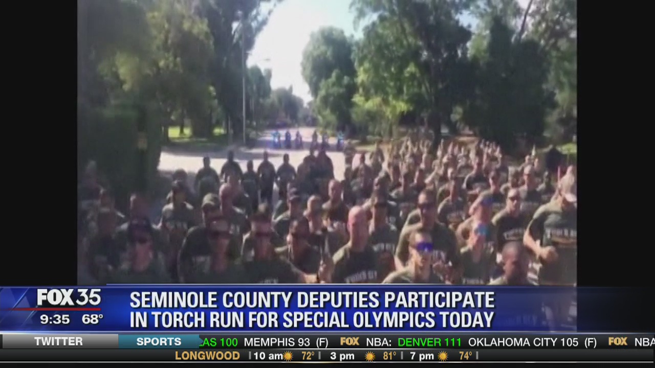 Seminole County deputies participate in torch run for special Olympics today