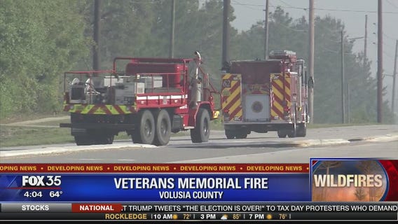 Veterans memorial fire in Volusia County