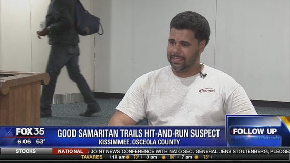 Good samaritan trails hit-and-run suspect