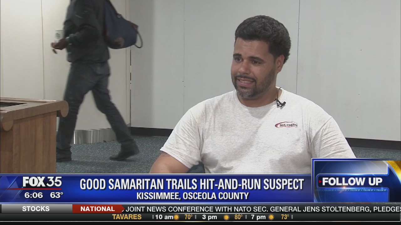 Good samaritan trails hit-and-run suspect