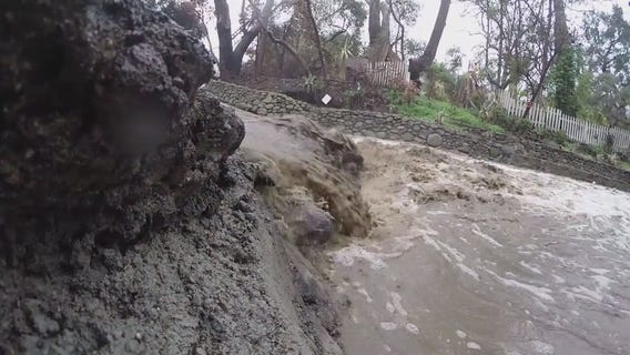 Rushing water continues to cause slides and falling boulders in Malibu