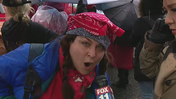 Teacher speaks out at rally downtown