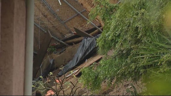 Homes in Hollywood Hills evacuated when mud and debris began sliding down hillside