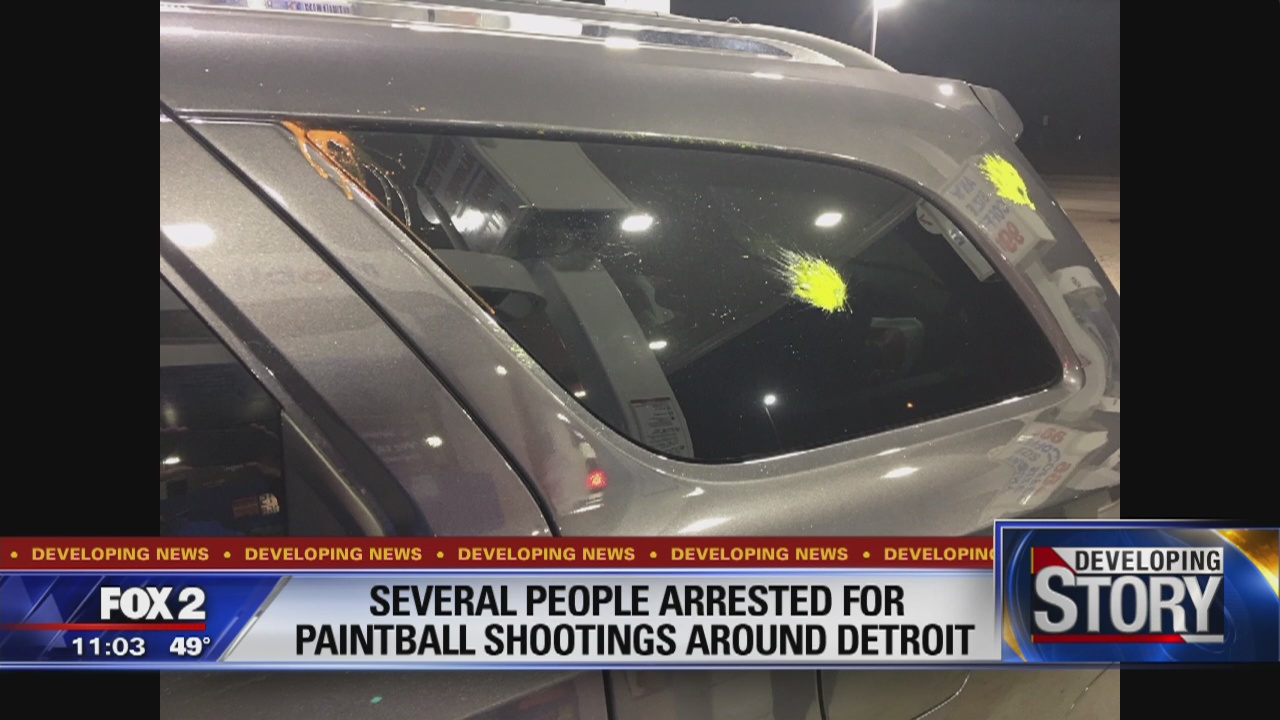 Detroit police issue warnings about paintball shootings around city