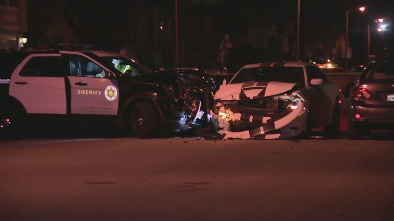 DUI police pursuit ends in Norwalk with crash involving deputy