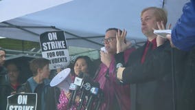 Press conference as LAUSD teachers are now on strike