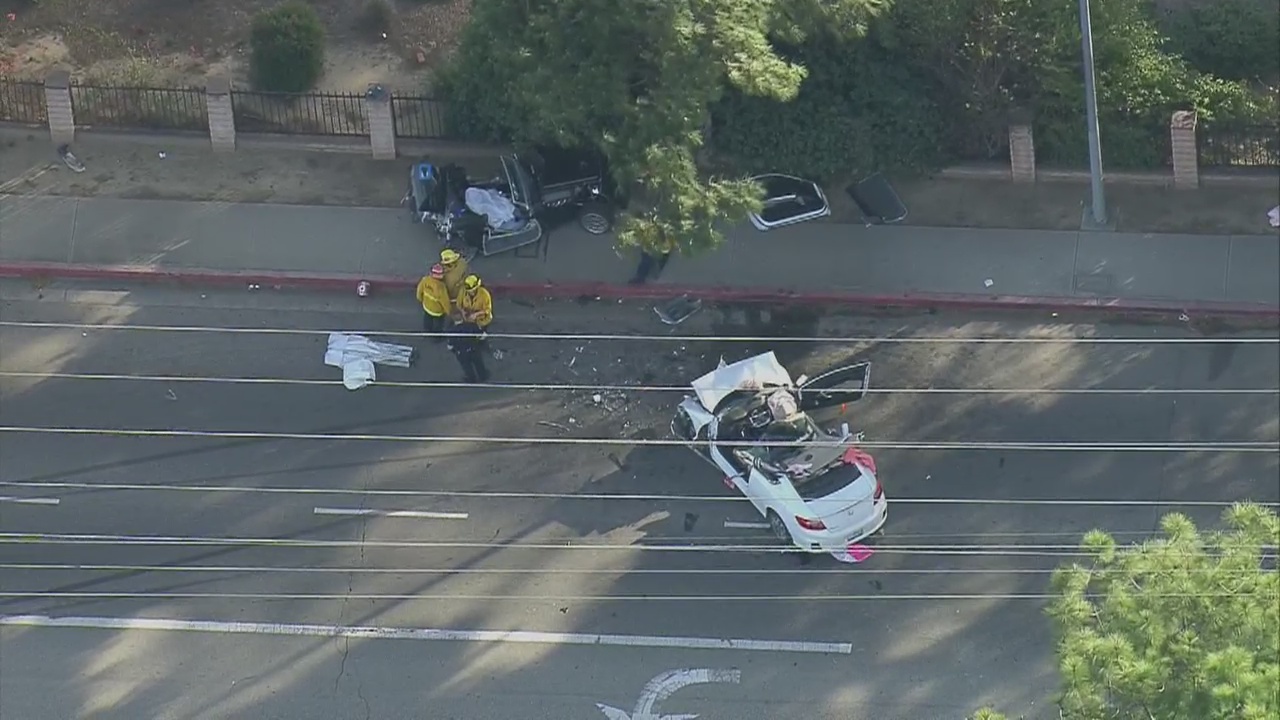 One person killed, several others trapped in Northridge vehicle crash
