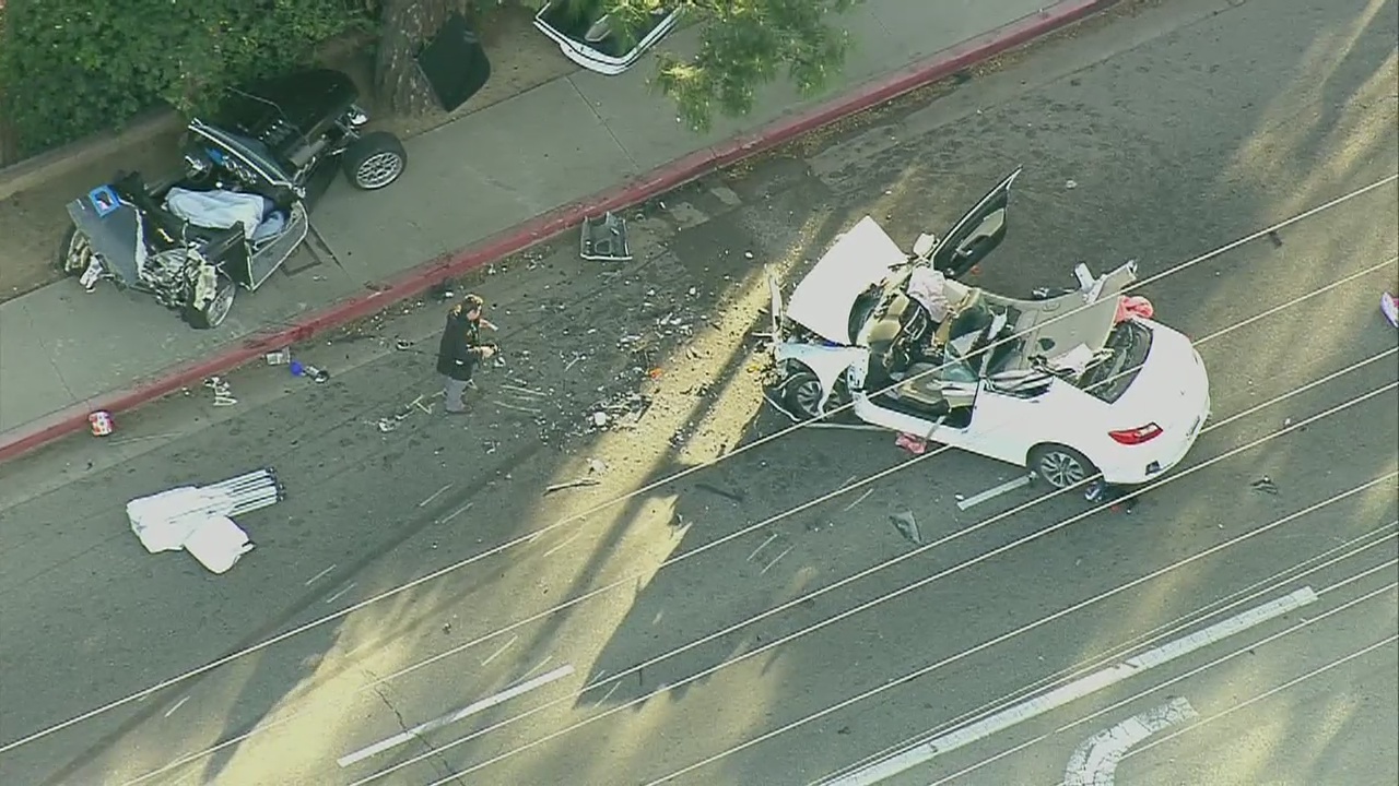 One person killed, several others trapped in Northridge vehicle crash