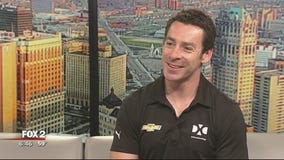 Simon Pagenaud at Grand Prix Day at Comerica Park