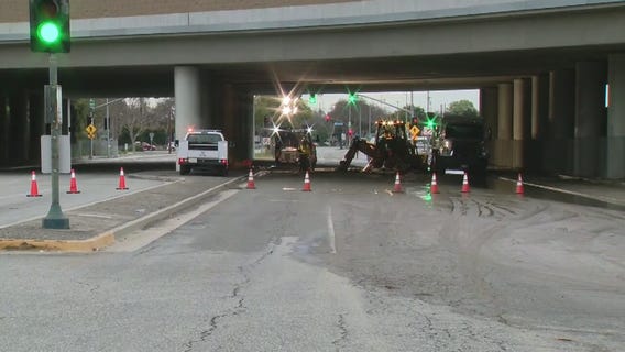 12-inch water main break in Long Beach