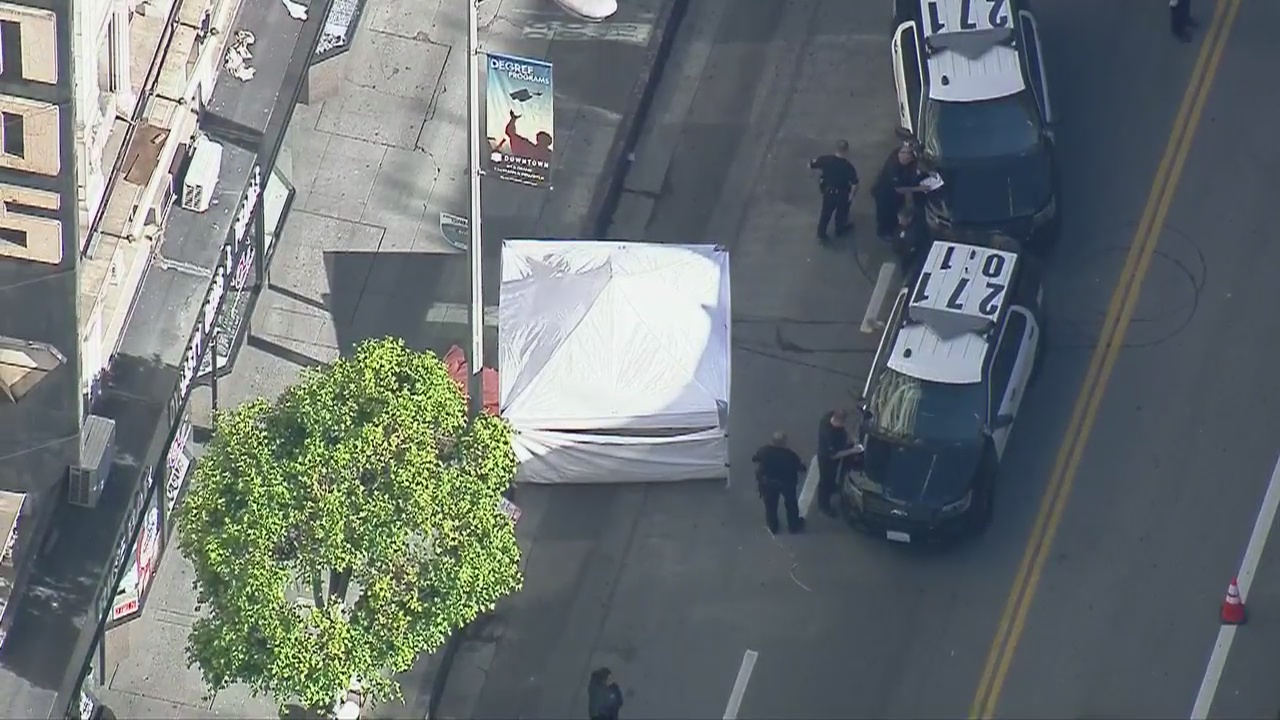 Death investigation in downtown LA
