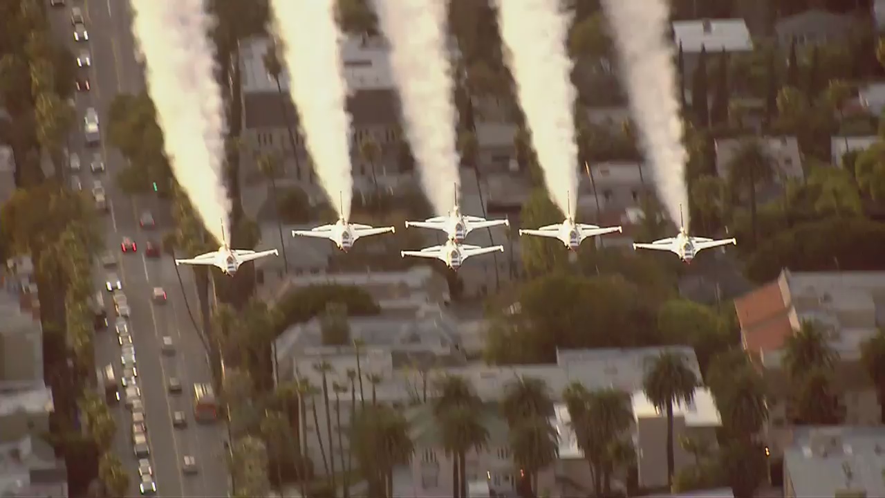 Thunderbirds soar over Hollywood
