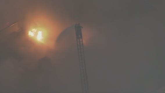 Large fire breaks out at 2-story building in West LA