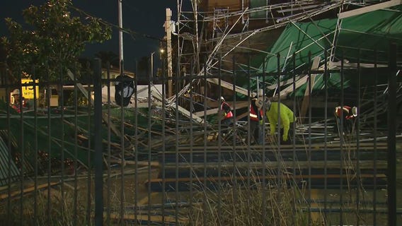 Multiple people injured after scaffolding collapses in Hollywood