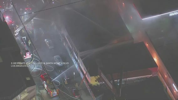 Large fire breaks out at West LA 2-story building