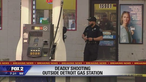 2 people shot, killed outside Detroit gas station