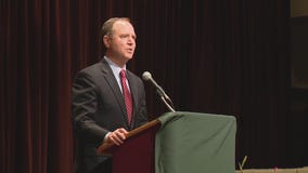 Anti-vaccination activists protest a California congressman