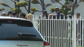 Family members gather at private memorial for Nipsey Hussle