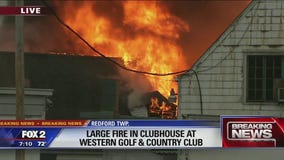 Fire at Western Golf and Country Club in Redford Township