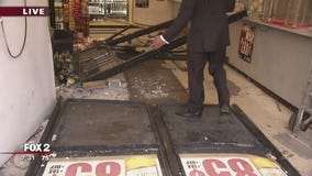 Thieves crash into two liquor stores overnight on Detroit's west side
