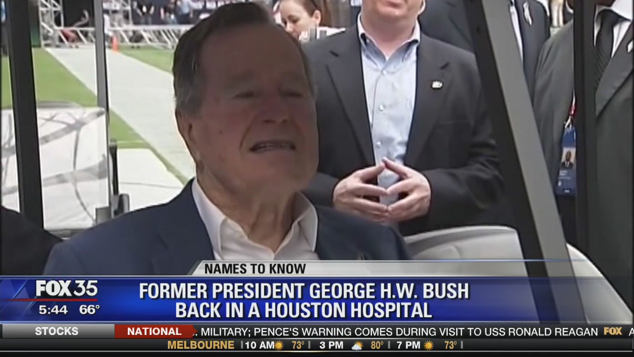 Former President George H.W. Bush back in a Houston hospital