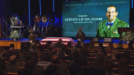 Funeral services for fallen CHP Sgt. Steve Licon in Riverside